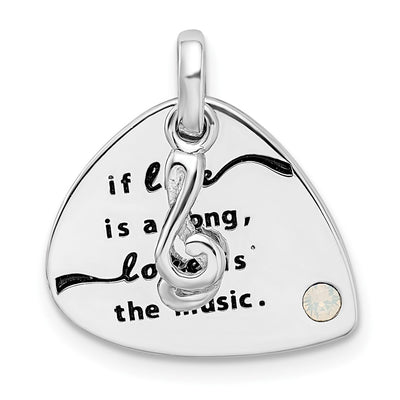 Sterling silver crystal pendant