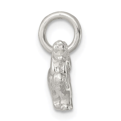 Sterling Silver Dog Charm, 10 x 14mm
