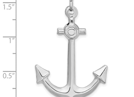 Sterling silver anchor charm, further view