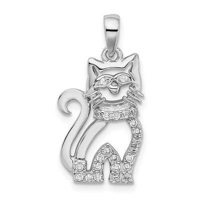 Sterling silver cubic zirconia pendant