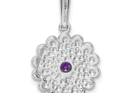 Sterling silver amethyst pendant, another view