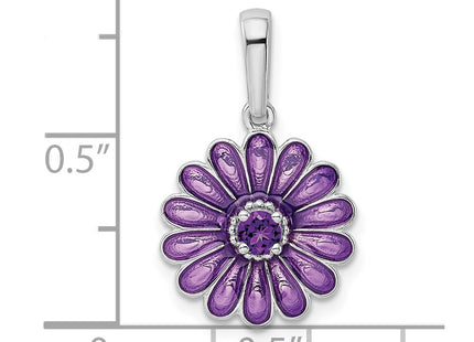Sterling silver amethyst pendant, further view