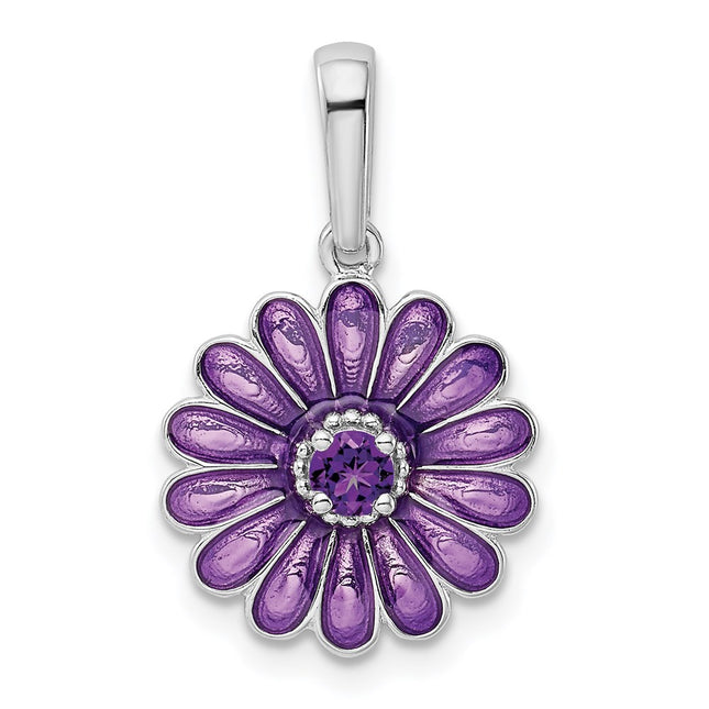 Sterling silver amethyst pendant