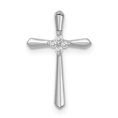 Sterling silver cubic zirconia cross chain