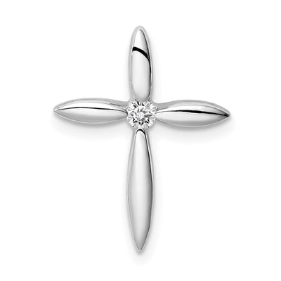Sterling silver cubic zirconia cross chain