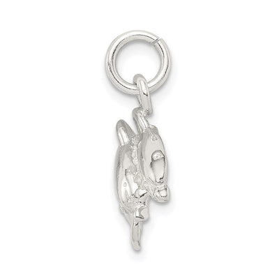 Sterling Silver Dolphins Charm, 24 x 24mm