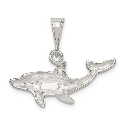 Sterling Silver Dolphin Charm, 25 x 30mm