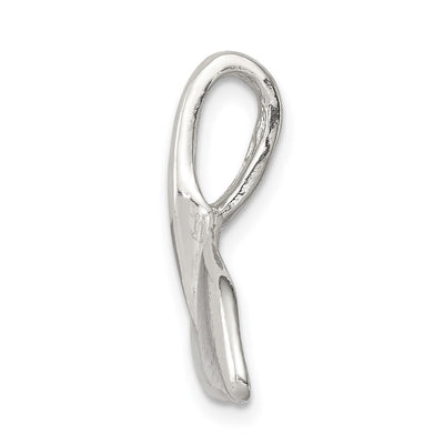 Sterling Silver Whale Tail Charm, 19 x 23mm