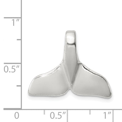 Sterling Silver Whale Tail Charm, 19 x 23mm