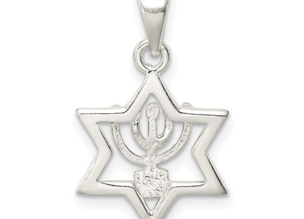 Sterling Silver Star of David Pendant (Style QC9450)