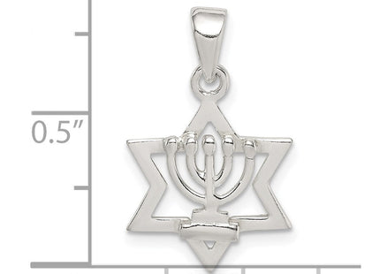 Sterling Silver Star of David Pendant (Style QC9450)