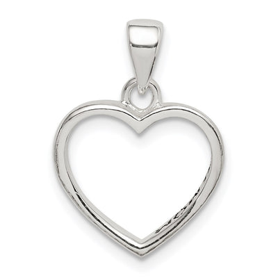 Sterling silver heart pendant