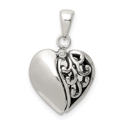 Sterling silver heart pendant