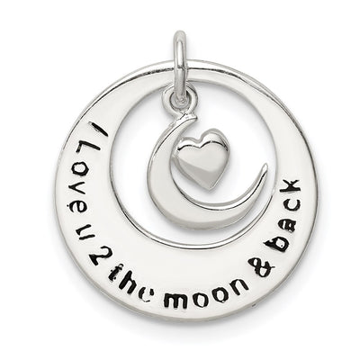 Sterling silver moon pendant