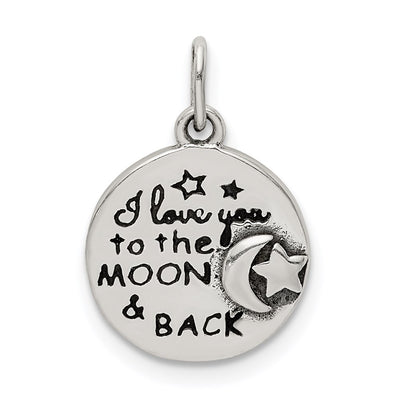 Sterling silver moon pendant
