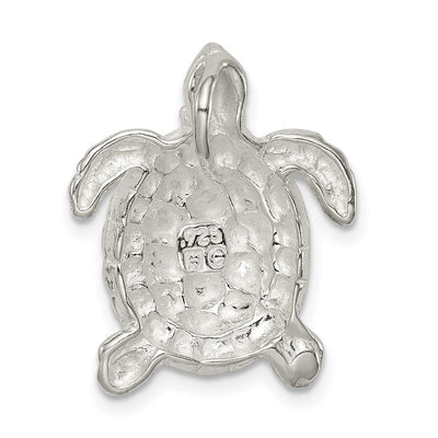 Sterling Silver Turtle Charm, 21 x 18mm