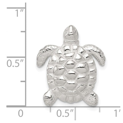 Sterling Silver Turtle Charm, 21 x 18mm