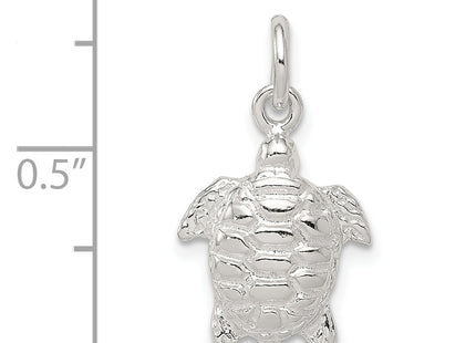 Sterling Silver Turtle Charm, 17 x 12mm