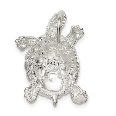 Sterling Silver Turtle Charm, 26 x 17mm