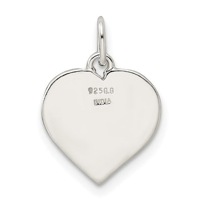 Sterling Silver Enamel MY FAMILY Heart Charm