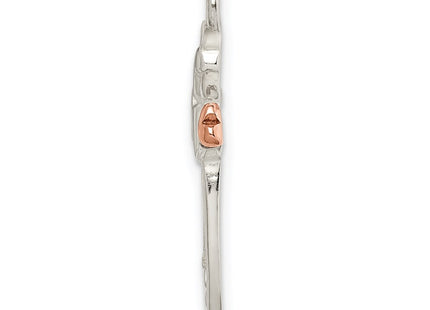 Sterling silver angel pendant, alternate view