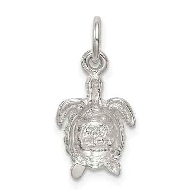 Sterling Silver Turtle Charm, 17 x 10mm