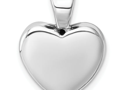 Sterling Silver Antiqued Heart Baby Foot Pendant, 15.65 x 16.17mm