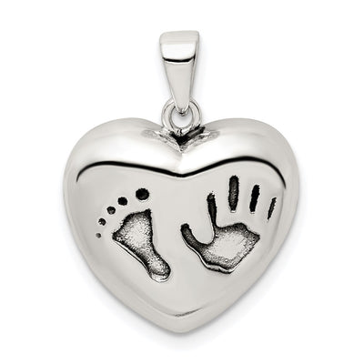 Sterling silver heart pendant