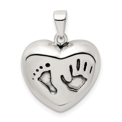 Sterling silver heart pendant