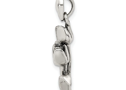 Sterling Silver Antiqued Tulip Pendant