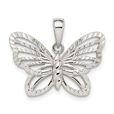 Sterling silver butterfly pendant