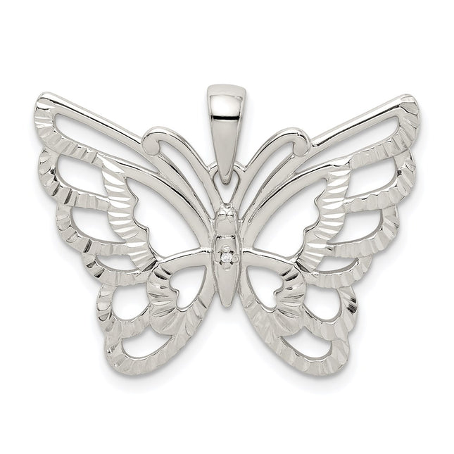 Sterling silver butterfly pendant