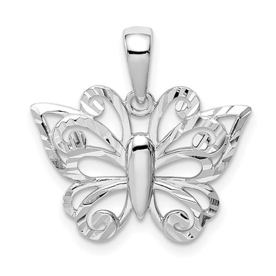 Sterling silver butterfly pendant