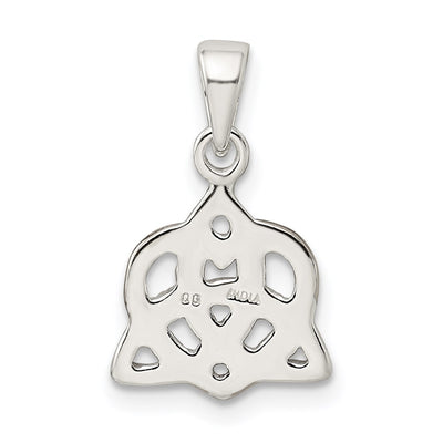 Sterling Silver Trinty Knot and Rose Tone Heart Pendant