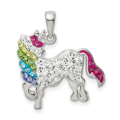 Sterling silver crystal pendant