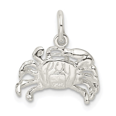 Sterling Silver Crab Charm, 15 x 17mm