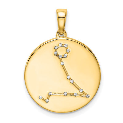 Sterling silver cubic zirconia zodiac pendant