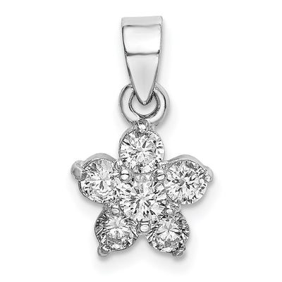 Sterling silver cubic zirconia star pendant