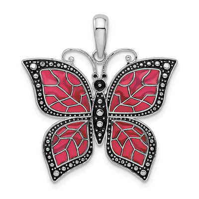 Sterling silver butterfly pendant