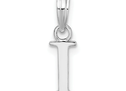 Sterling Silver Rhodium-plated Polished Block Initial -- Pendant