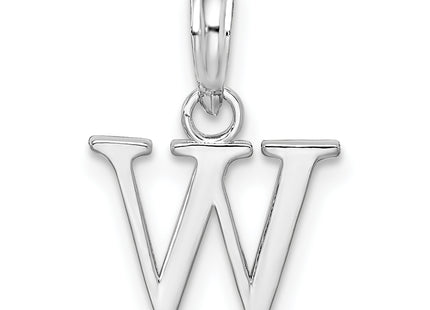 Sterling Silver Rhodium-plated Polished Block Initial -- Pendant