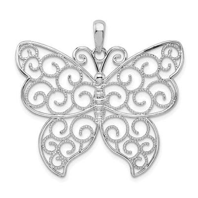 Sterling silver butterfly pendant