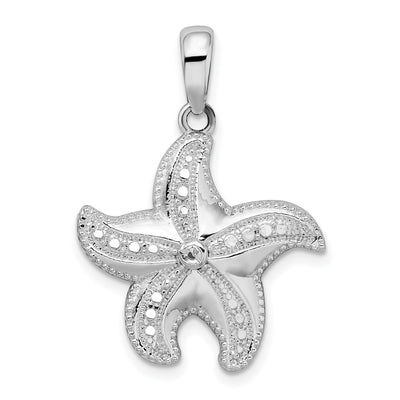 Sterling silver starfish pendant