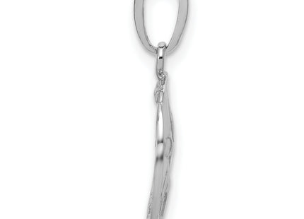 De-Ani Sterling Silver Rhodium-Plated Polished Sand Dollar Pendant