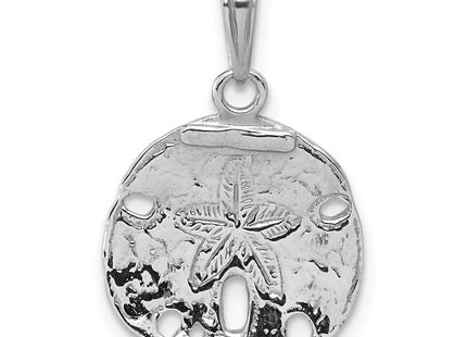 De-Ani Sterling Silver Rhodium-Plated Polished Sand Dollar Pendant
