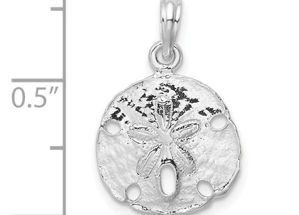 De-Ani Sterling Silver Rhodium-Plated Polished Sand Dollar Pendant