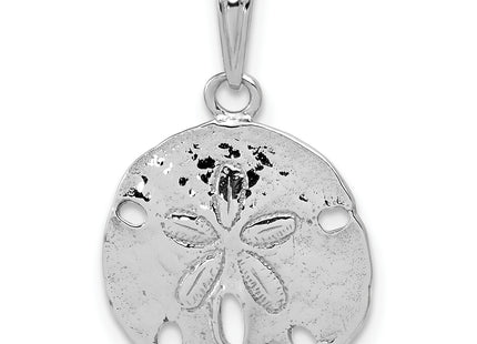 De-Ani Sterling Silver Rhodium-Plated Polished Sand Dollar Pendant