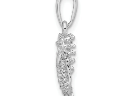 De-Ani Sterling Silver Rhodium-Plated Polished Small Florida Lobster Pendant, 22 x 8mm