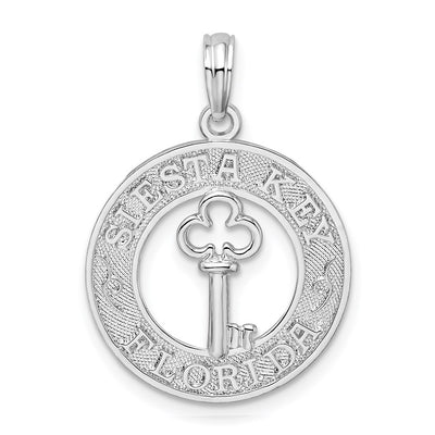 Sterling silver key pendant