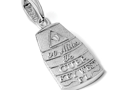 De-Ani Sterling Silver Rhodium-Plated Polished Small Key West USA Pendant